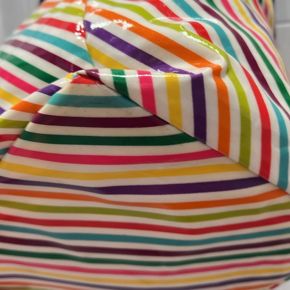 Kate Spade New York Live Colorfully Rainbow 2 Way Tote Bag EUC-Zipper sticks - Picture 7 of 13